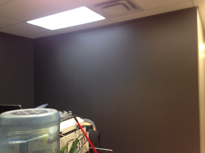office walls professionally painted black